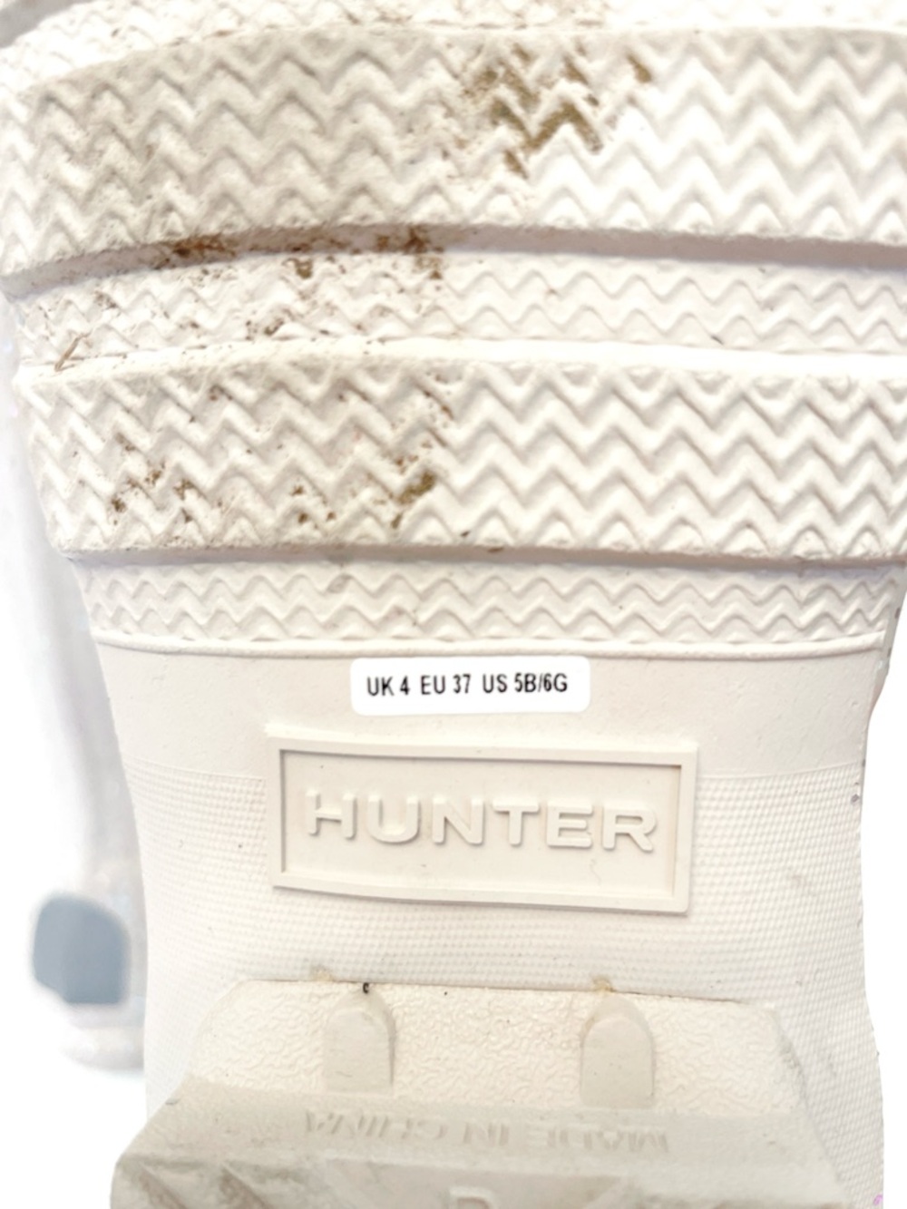 Hunter Cream Original Glitter Rubber Rain Shoes with Embossed Logo - Picture 2 of 11